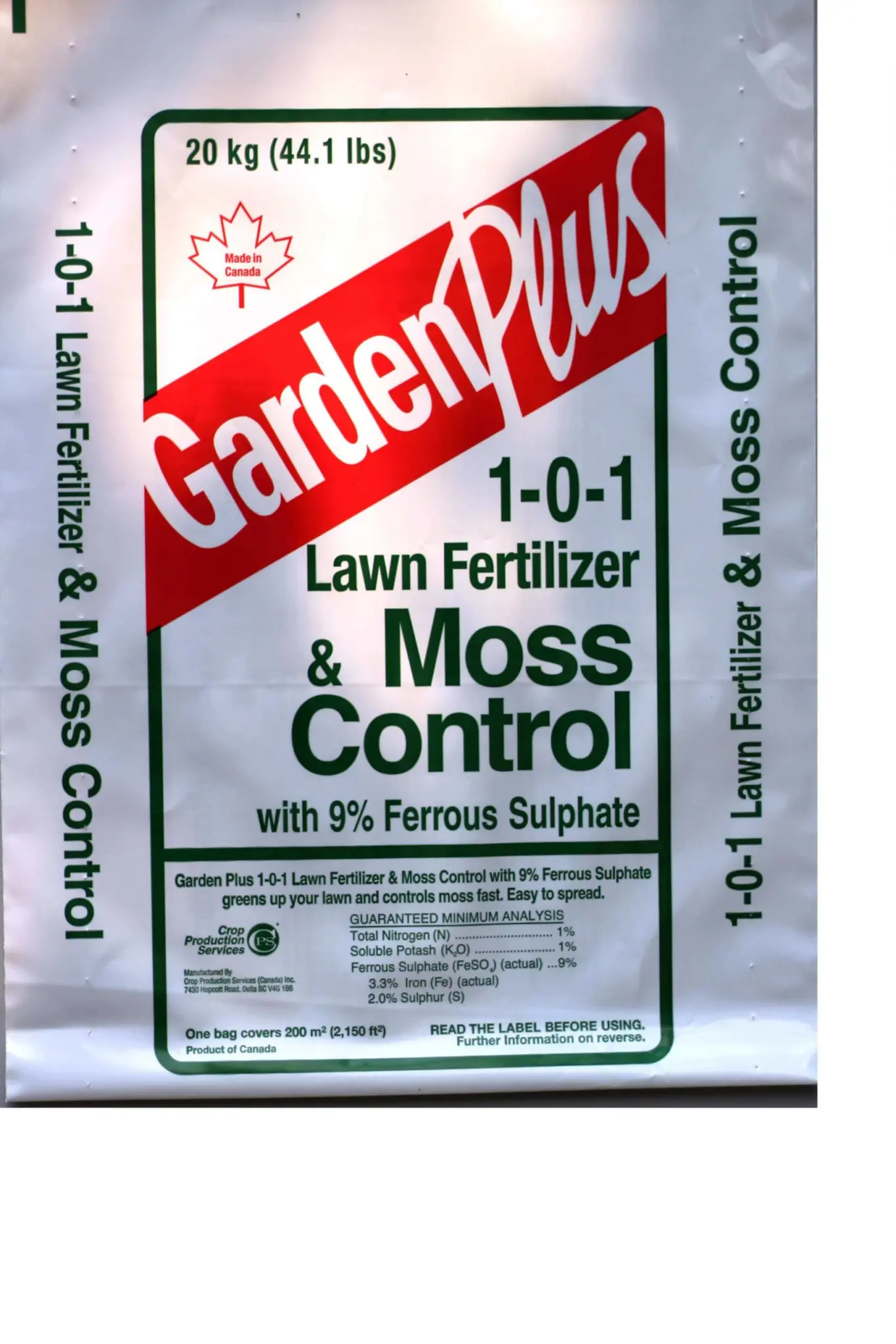 DISCONTINUED - MOSS CONTROL 1-0-1 or MOSS CONTROL/LAWN FERTILIZER 9-3-6