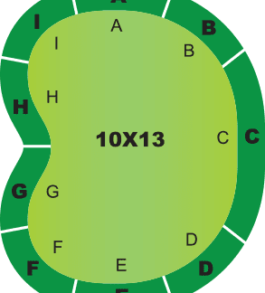 PUTTING GREEN KIT 10'X13'-KIDNEY BEAN