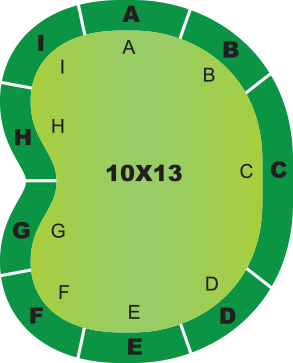PUTTING GREEN KIT 10'X13'-KIDNEY BEAN