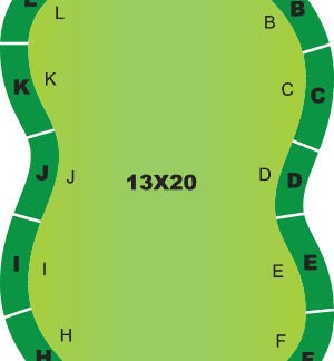PUTTING GREEN KIT: 13'X20'---HOUR GLASS