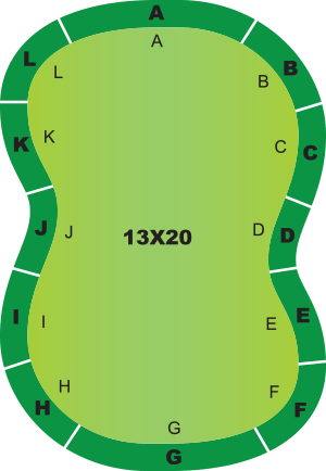 PUTTING GREEN KIT: 13'X20'---HOUR GLASS