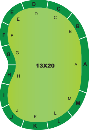 PUTTING GREEN KIT 13'X20'---KIDNEY BEAN